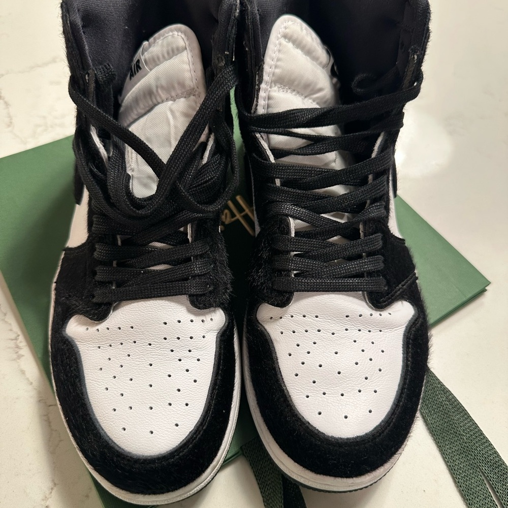 Black and White High-Top Sneakers